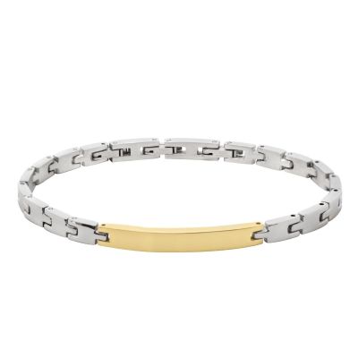 Chimiama Bracciale Acciaio Piastra Pvd Gold