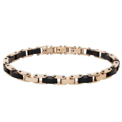 Chimiama Bracciale Acciaio Rosè e Legno