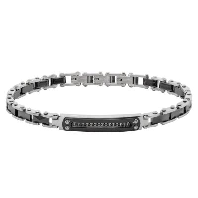 Chimiama Bracciale Acciaio Ceramica e Zirconi