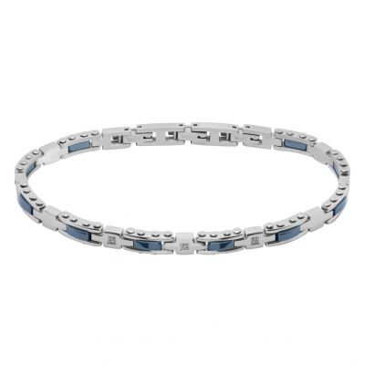 Chimiama Bracciale Acciaio e Ceramica Blu