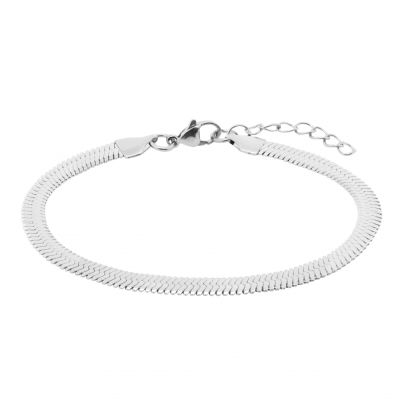 Chimiama Bracciale Acciaio Maglia Piatta