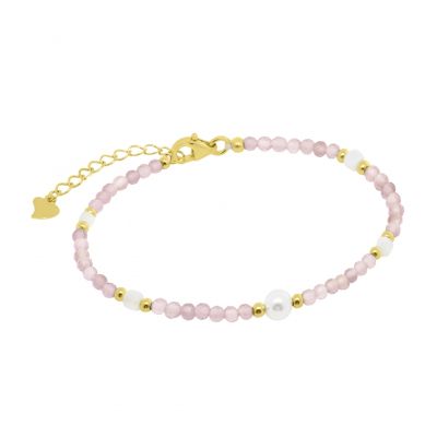 Chimiama Bracciale Argento Dorato e Opale Rosa