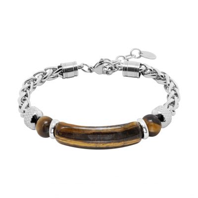 Chimiama Bracciale Acciaio con Occhio Di Tigre