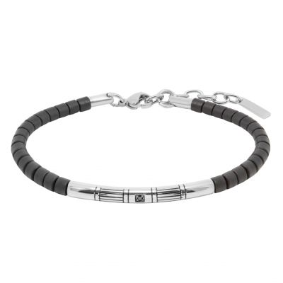 Chimiama Bracciale Acciaio Elementi 4 mm