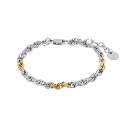 Chimiama Bracciale Acciaio e Pvd Gold