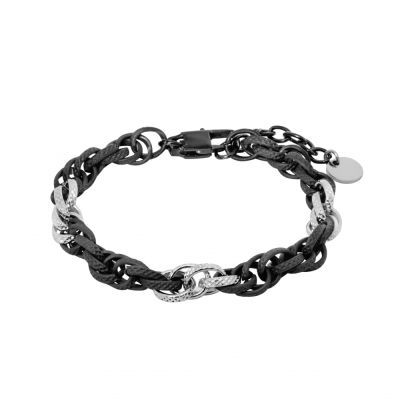 Chimiama Bracciale Acciaio e Pvd Nero