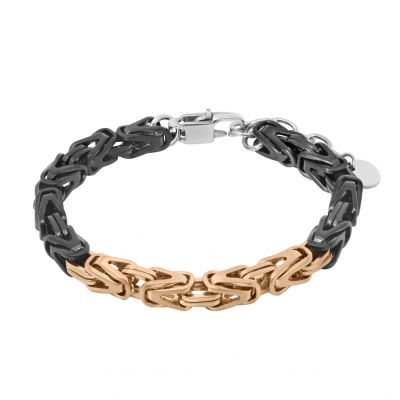 Chimiama Bracciale Acciaio Pvd Nero e Rosè