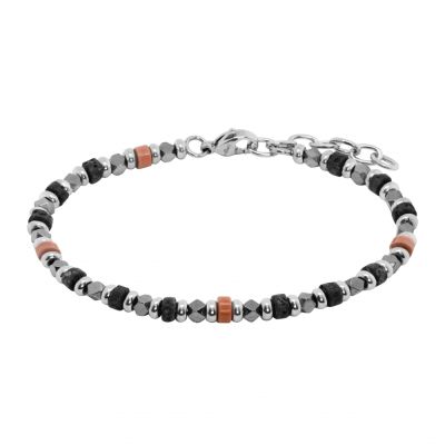 Chimiama Bracciale Acciaio Agata e Lava