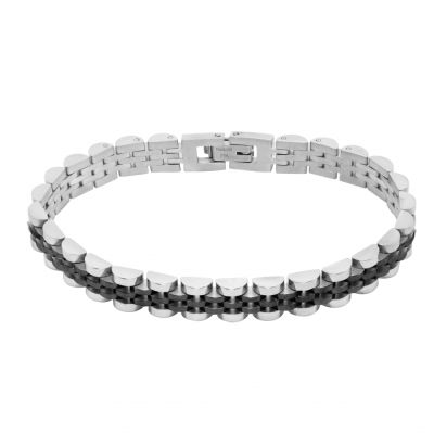 Chimiama Bracciale Acciaio e Pvd Nero