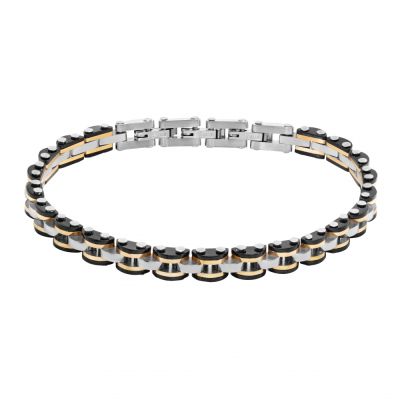 Chimiama Bracciale Acciaio con Pvd Nero e Rosè