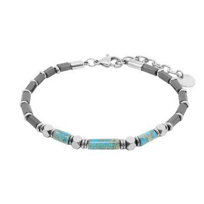 Chimiama Bracciale Acciaio e Turchese