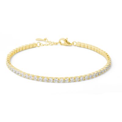 Chimiama Tennis Acciaio Gold ZIrconi Bianchi 2.5 mm