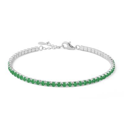 Chimiama Tennis Acciaio Zirconi Verdi 2.5 mm