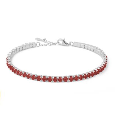 Chimiama Tennis Acciaio Zirconi Rubino 3 mm