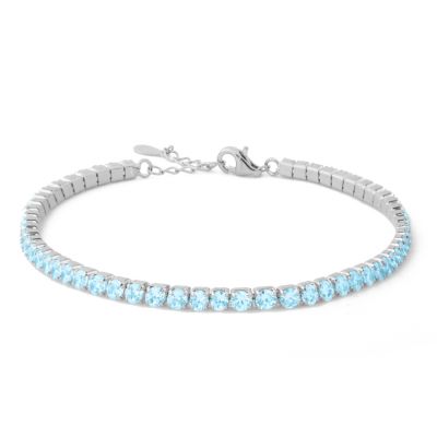 Chimiama Tennis Acciaio Zirconi Acquamarina 3 mm