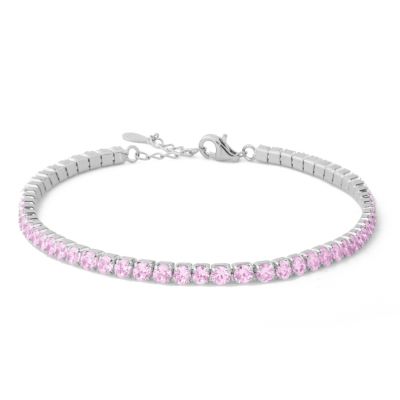 Chimiama Tennis Acciaio Zirconi Kunzite 3 mm