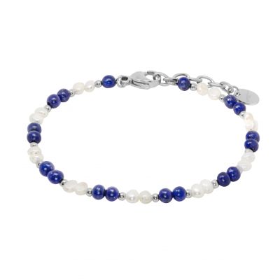 Chimiama Bracciale Acciaio Perle e Lapis