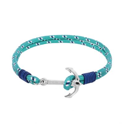 Chimiama Bracciale Ancora Acciaio e Cordino Verde