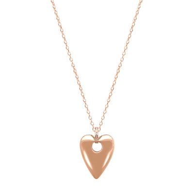 Chimiama Collana Argento Rosè Cuore e Zircone