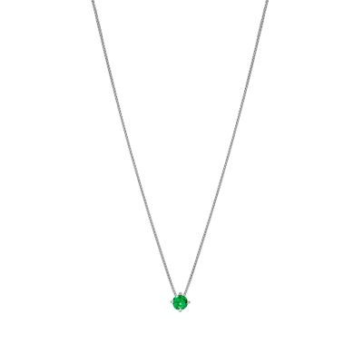Chimiama Collana Argento Punto Luce Verde 4 mm