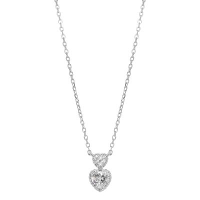 Chimiama Collana Argento Cuori Bianchi