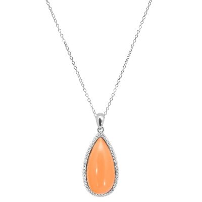 Chimiama Collana Argento Pietra Arancio