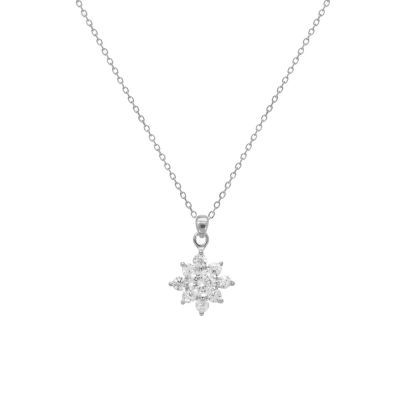 Chimiama Collana Argento Stella Cristalli Bianchi