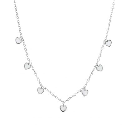 Chimiama Collana Argento 7 Cuori Di Opale