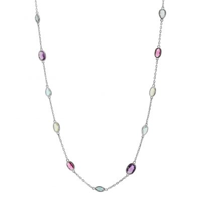 Chimiama Collana Argento Cristalli Multicolor