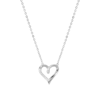 Chimiama Collana Argento Cuore e Zirconi