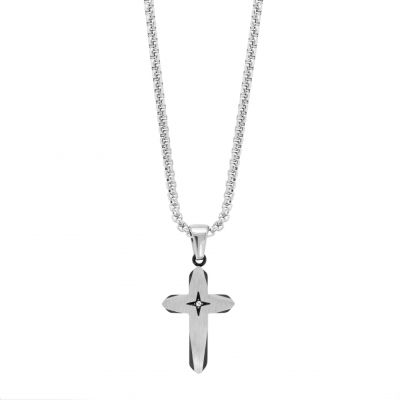 Chimiama Collana Acciaio con Croce