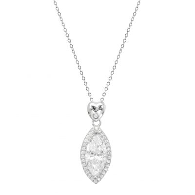 Chimiama Collana Argento Cuore e Cristalli