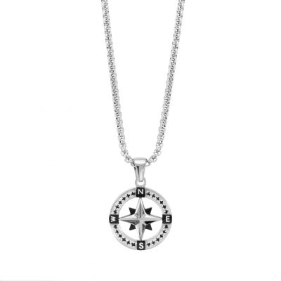 Chimiama Collana Acciaio con Rosa dei Venti