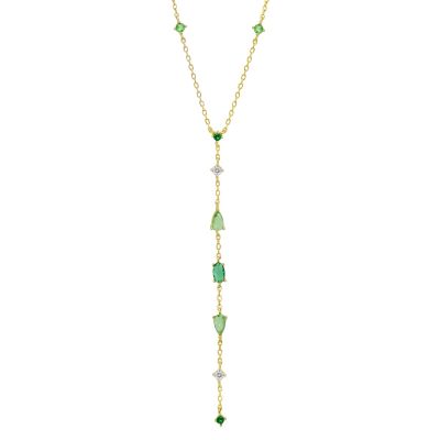 Chimiama Collana Argento Gold Cristalli Multicolor