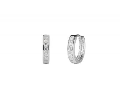 Chimiama Orecchini Cerchietti Donna Argento Zirconati