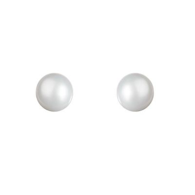 Chimiama Orecchini Lobo Donna Argento Perla 5mm