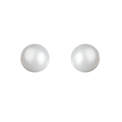 Chimiama Orecchini Lobo Donna Argento Perla 6mm