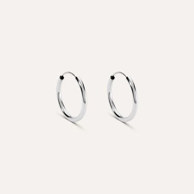 Stroili Cerchi Oro Bianco 9K 14 mm Toujours