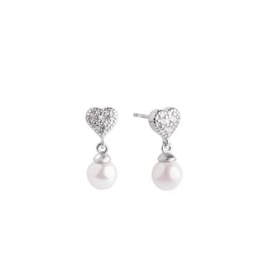 Chimiama Orecchini Argento Cuore e Perla