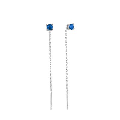 Chimiama Orecchini Argento Punto Luce Zaffiro