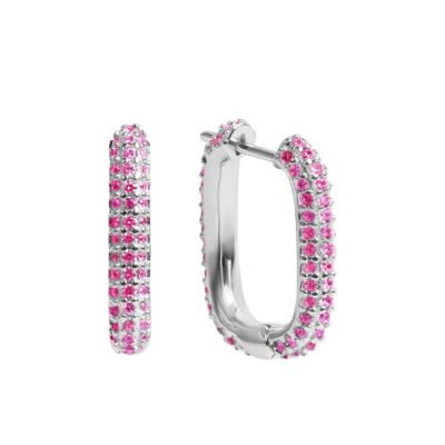 Chimiama Orecchini Argento Cristalli Rosa