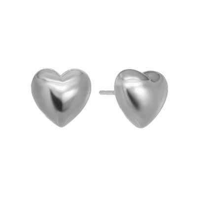 Chimiama Orecchini Lobo Argento Cuore Bombato