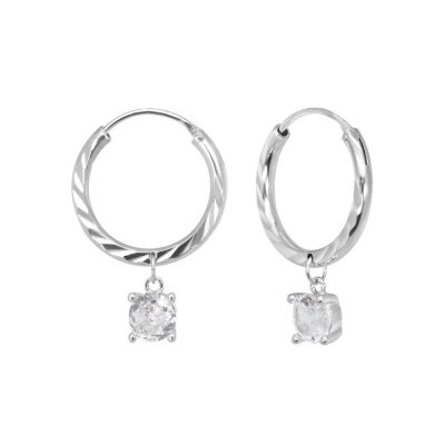 Chimiama Cerchi Argento Cristallo Bianco