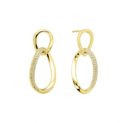 Chimiama Orecchini Argento Gold con Zirconi