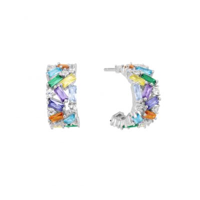 Chimiama Orecchini Argento Cristalli Multicolor