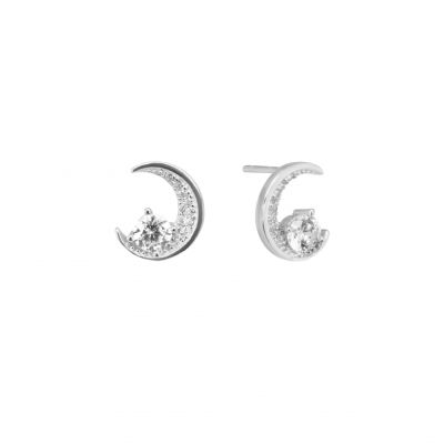 Chimiama Orecchini Argento Luna e Cristallo