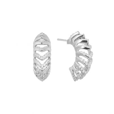 Chimiama Orecchini Argento con Zirconi Bianchi