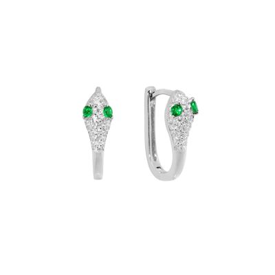 Chimiama Orecchini Argento Zirconi Verdi
