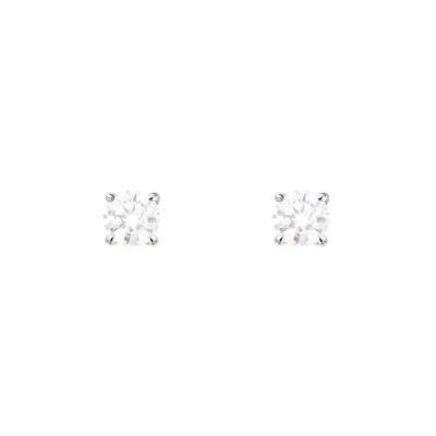 Stroili Orecchini Donna Oro Bianco 9K Punto Luce Claire