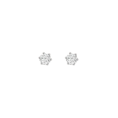 Stroili Orecchini Oro Bianco 9K Punto Luce 5 mm Claire